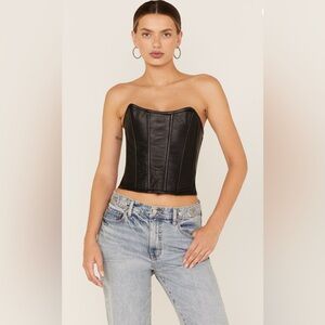 NWT Free People x Understated Leather Genuine Leather “Louise Bustier”